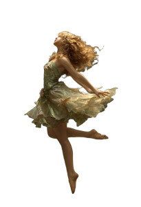Golden-Haired Forest Dancer Vinyl Car Decal Sticker – Waterproof & UV-Resistant 