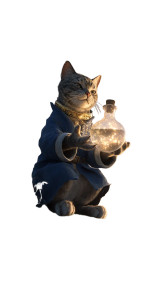 Alchemist Tabby Cat Vinyl Car Decal Sticker – Waterproof & UV-Resistant 