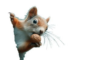 Red Squirrel Climbing Vinyl Car Decal Sticker – Waterproof & UV-Resistant 