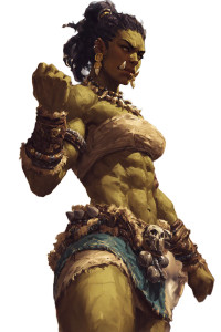 Female Orc Warrior Vinyl Car Decal Sticker – Waterproof & UV-Resistant 