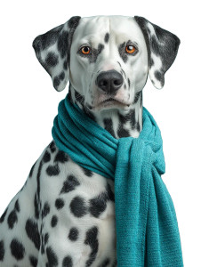Dalmatian With Scarf Vinyl Car Decal Sticker – Waterproof & UV-Resistant 