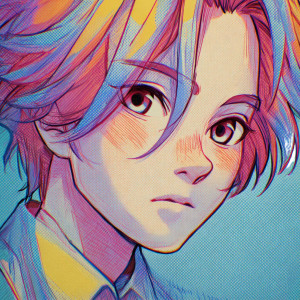 Anime Boy Portrait V3 Vinyl Car Decal Sticker – Waterproof & UV-Resistant 