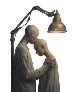 Lamp-Headed Embrace Vinyl Car Decal Sticker – Waterproof & UV-Resistant 
