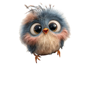 Chibi Bird On A Vinyl Car Decal Sticker – Waterproof & UV-Resistant 