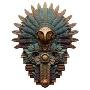 Mythic Deity Sculpture Vinyl Car Decal Sticker – Waterproof & UV-Resistant 