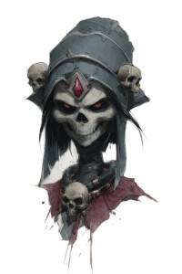 Undead Warlock Portrait Vinyl Car Decal Sticker – Waterproof & UV-Resistant 