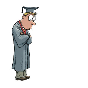 Confused Graduate Vinyl Car Decal Sticker – Waterproof & UV-Resistant 