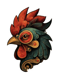 Mexican Tattoo Rooster Vinyl Car Decal Sticker – Waterproof & UV-Resistant 