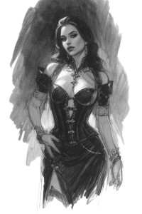 Gothic Priestess Sketch Vinyl Car Decal Sticker – Waterproof & UV-Resistant Gothic Priestess Sketch Vinyl Car Decal Sticker – Waterproof & UV-Resistant