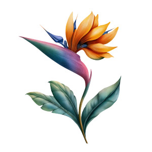 Bird Of Paradise Flower Vinyl Car Decal Sticker – Waterproof & UV-Resistant 