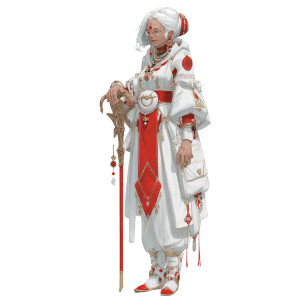 Fantasy Elderly Lady Vinyl Car Decal Sticker – Waterproof & UV-Resistant 