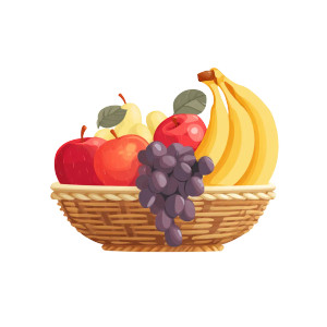Fruit Basket Vinyl Car Decal Sticker – Waterproof & UV-Resistant 