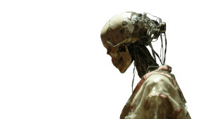 Futuristic Android Skull Vinyl Car Decal Sticker – Waterproof & UV-Resistant 