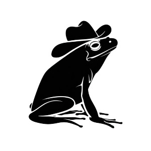 Cowboy Frog V2 Vinyl Car Decal Sticker – Waterproof & UV-Resistant 