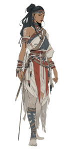 Haida Warrior Woman Vinyl Car Decal Sticker – Waterproof & UV-Resistant 