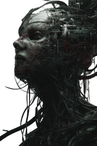 Cybernetic Horror V5 Vinyl Car Decal Sticker – Waterproof & UV-Resistant 