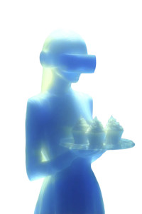 Retro-Futuristic Housewife Vinyl Car Decal Sticker – Waterproof & UV-Resistant 