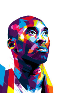 Colorful Kobe Portrait Vinyl Car Decal Sticker – Waterproof & UV-Resistant 