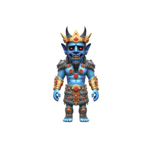Demon Warrior King Vinyl Car Decal Sticker – Waterproof & UV-Resistant 