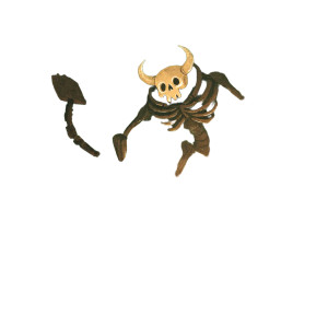 Skeletal Minotaur Vinyl Car Decal Sticker – Waterproof & UV-Resistant 