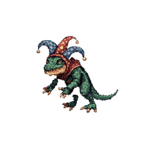 Lizard Man Jester Vinyl Car Decal Sticker – Waterproof & UV-Resistant 