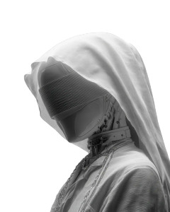 Futuristic Robotic Nun V2 Vinyl Car Decal Sticker – Waterproof & UV-Resistant 