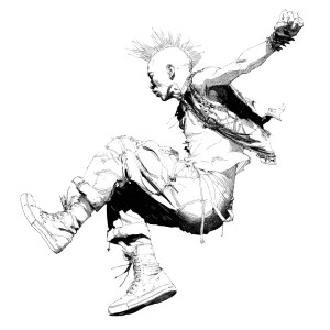 Punk Rocker Moshpit Vinyl Car Decal Sticker – Waterproof & UV-Resistant 