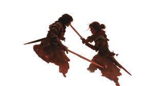 Warrior Sword Clash Vinyl Car Decal Sticker – Waterproof & UV-Resistant 