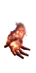 Ethereal Fire Hand Vinyl Car Decal Sticker – Waterproof & UV-Resistant 
