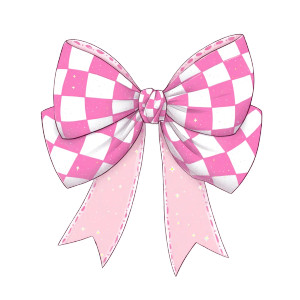 Decorative Checkerboard Bow Vinyl Car Decal Sticker – Waterproof & UV-Resistant 
