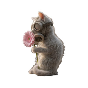 Apocalyptic Kitten Vinyl Car Decal Sticker – Waterproof & UV-Resistant 