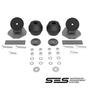 Fits 2018-2022 Chevrolet Equinox Timbren Helper Spring Kit GMREQNX SES Suspension Enhancement Systems; Rubber Spring; Frame Mount; Rubber; With Helper Springs/Rubber Mounts/Hardware