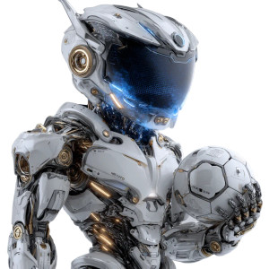 Cute Soccer Robot Vinyl Car Decal Sticker – Waterproof & UV-Resistant 