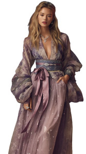 Dreamlike Hanbok Portrait Vinyl Car Decal Sticker – Waterproof & UV-Resistant 