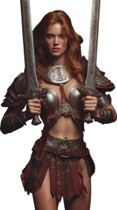 Redhead Gladiator Warrior Vinyl Car Decal Sticker – Waterproof & UV-Resistant 