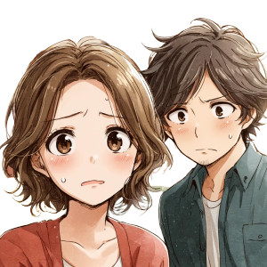 Cute Manga Couple Vinyl Car Decal Sticker – Waterproof & UV-Resistant 