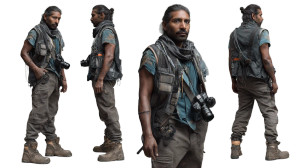 Indian Cameraman Character Vinyl Car Decal Sticker – Waterproof & UV-Resistant 