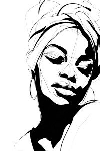 Elegant Black Woman V20 Vinyl Car Decal Sticker – Waterproof & UV-Resistant 