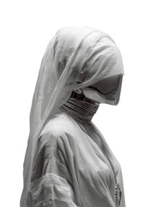 Futuristic Robotic Nun V3 Vinyl Car Decal Sticker – Waterproof & UV-Resistant 