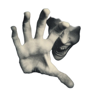 Creepy Hand Face Vinyl Car Decal Sticker – Waterproof & UV-Resistant 