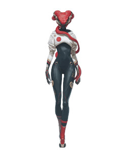 Cyberpunk Snake Woman Vinyl Car Decal Sticker – Waterproof & UV-Resistant 