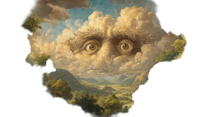 Googly-Eyed God Vinyl Car Decal Sticker – Waterproof & UV-Resistant 
