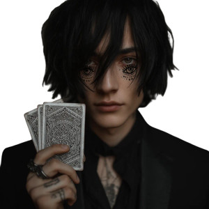 Guy With Cards Vinyl Car Decal Sticker – Waterproof & UV-Resistant 