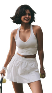 Tennis Girl Portrait V7 Vinyl Car Decal Sticker – Waterproof & UV-Resistant 