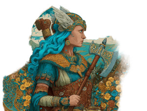 Viking Warrior Woman V19 Vinyl Car Decal Sticker – Waterproof & UV-Resistant Viking Warrior Woman V19 Vinyl Car Decal Sticker – Waterproof & UV-Resistant