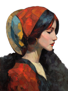 Modernist Gauguin Figure Vinyl Car Decal Sticker – Waterproof & UV-Resistant 