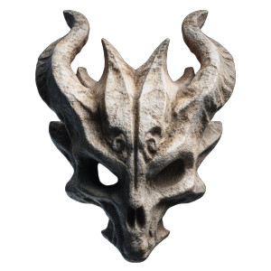 Stylized Demon Skull Vinyl Car Decal Sticker – Waterproof & UV-Resistant 