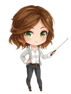 Chibi Office Worker V3 Vinyl Car Decal Sticker – Waterproof & UV-Resistant 