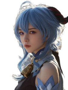 Ganyu Cosplayer Vinyl Car Decal Sticker – Waterproof & UV-Resistant 