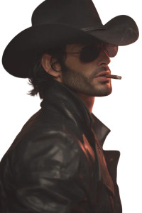 Romantic Cowboy Vinyl Car Decal Sticker – Waterproof & UV-Resistant 